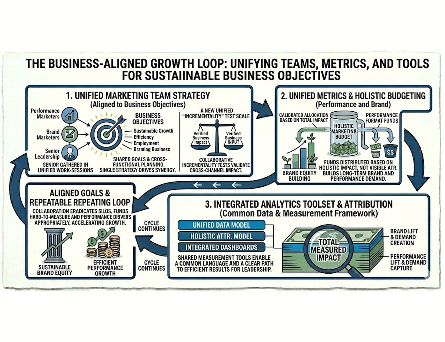 Business-aligned growth loop as the alternative to the doom loop